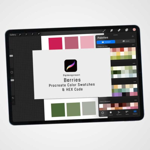 Berries Color Palette for Procreate and other Graphic Design Programs