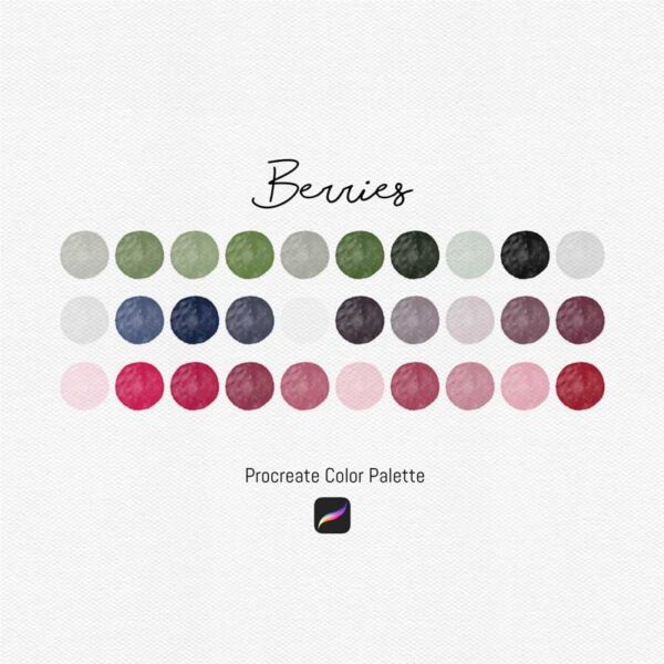Berries Color Palette for Procreate and other Graphic Design Programs - Image 2