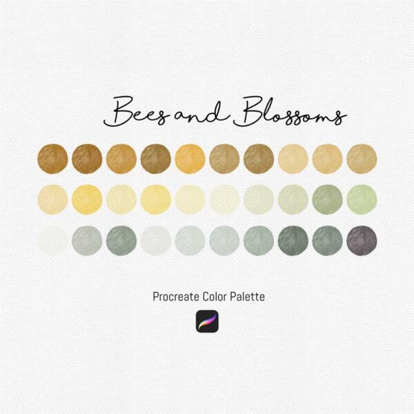 Bees and Blossoms Color Palette for Procreate & Graphic Design Programs - Image 2