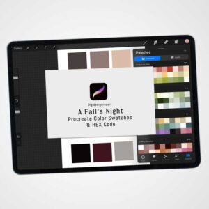 A Fall's Night Color Palette for Procreate and Graphic Design Programs