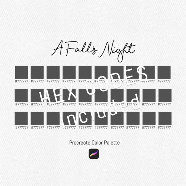 A Fall's Night Color Palette for Procreate and Graphic Design Programs - Image 3