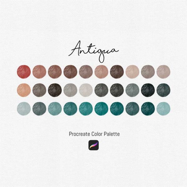Antigua Color Palette for Procreate and Graphic Design Programs - Image 2