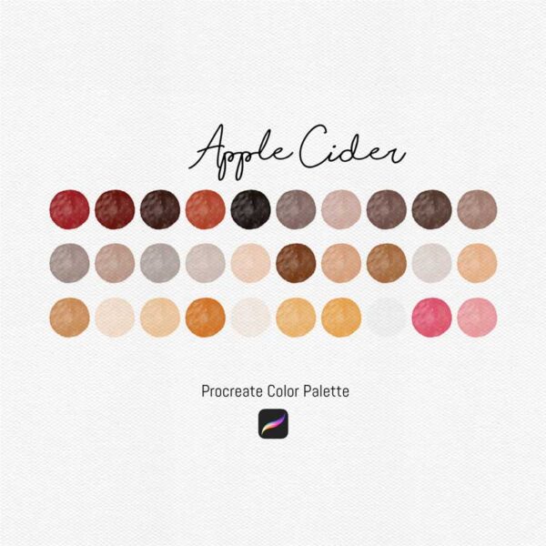 Apple Cider Color Palette for Procreate and Graphic Design Programs - Image 2
