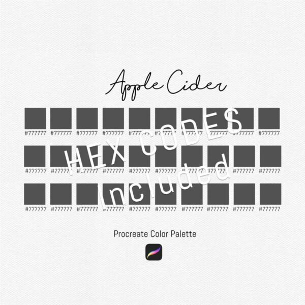 Apple Cider Color Palette for Procreate and Graphic Design Programs - Image 3