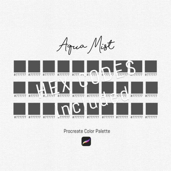 Aqua Mist Color Palette for Procreate and Graphic Design Programs - Image 3