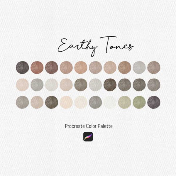 Earthy Tones Color Palette for Procreate and Graphic Design Programs - Image 2