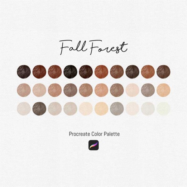 Fall Forest Color Palette for Procreate and Graphic Design Programs - Image 2