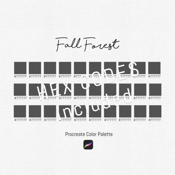 Fall Forest Color Palette for Procreate and Graphic Design Programs - Image 3