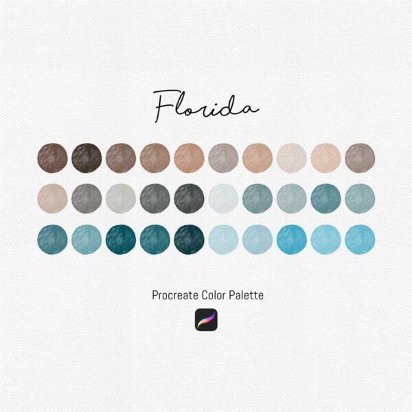 Florida Color Palette for Procreate and Graphic Design Programs - Image 2
