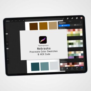 Nebraska Color Palette for Procreate and Graphic Design Programs