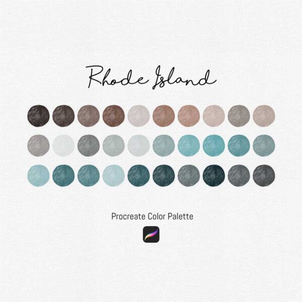 Rhode Island Color Palette for Procreate and Graphic Design Programs - Image 2