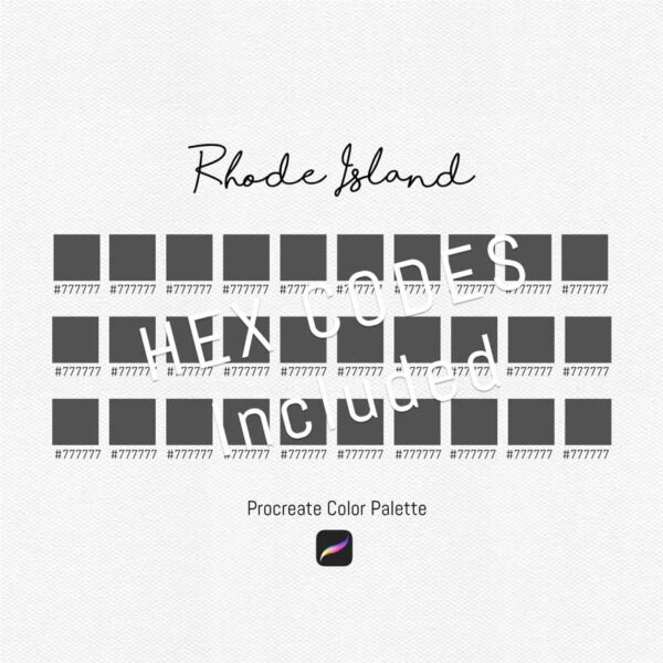 Rhode Island Color Palette for Procreate and Graphic Design Programs - Image 3