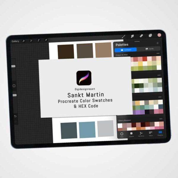 Sankt Martin Color Palette for Procreate and Graphic Design Programs