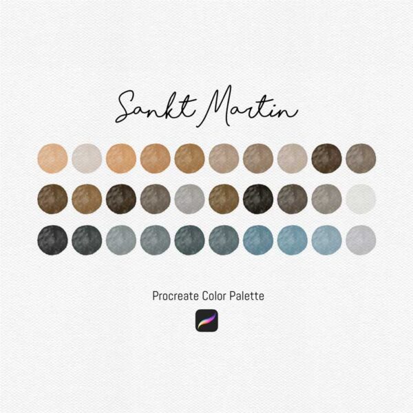 Sankt Martin Color Palette for Procreate and Graphic Design Programs - Image 2