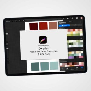 Sweden Color Palette for Procreate and Graphic Design Programs