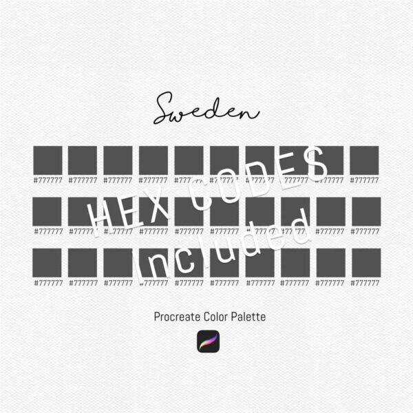 Sweden Color Palette for Procreate and Graphic Design Programs - Image 3
