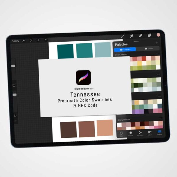 Tennessee Color Palette for Procreate and Graphic Design Programs