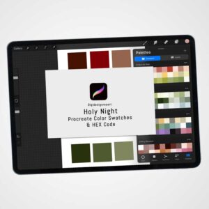 Holly Night Color Palette for Procreate and Graphic Design