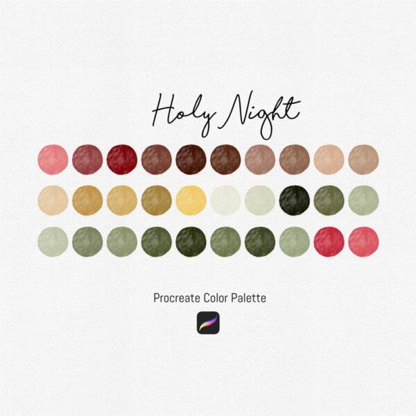 Holly Night Color Palette for Procreate and Graphic Design - Image 3