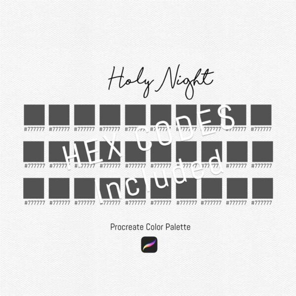 Holly Night Color Palette for Procreate and Graphic Design - Image 2