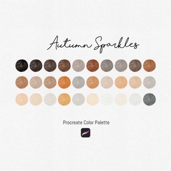 Autumn Sparkles Color Palette for Procreate and Graphic Design - Image 2