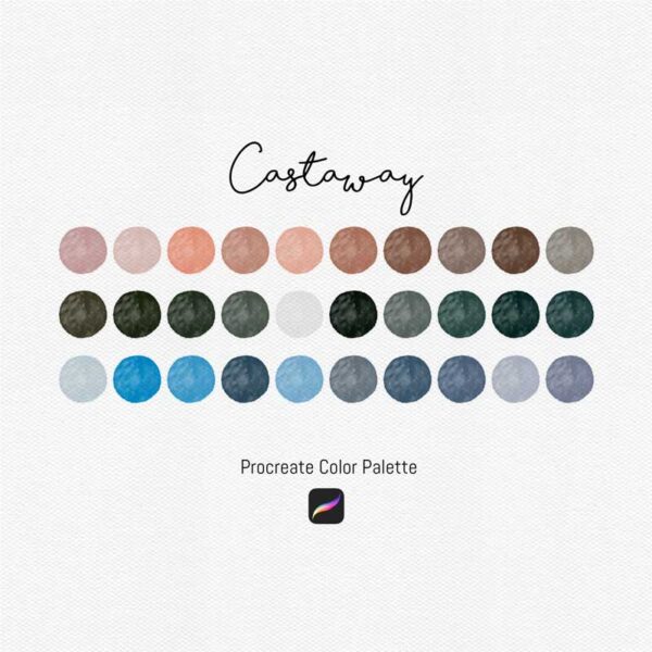 Castaway Color Palette for Procreate and Graphic Design - Image 2
