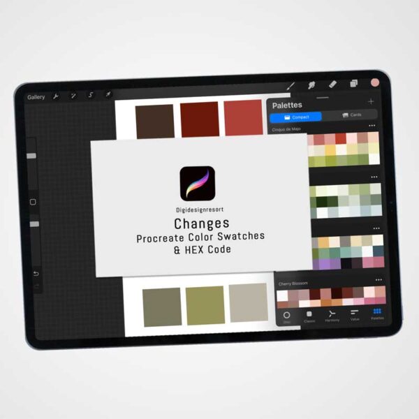 Changes Color Palette for Procreate and Graphic Design