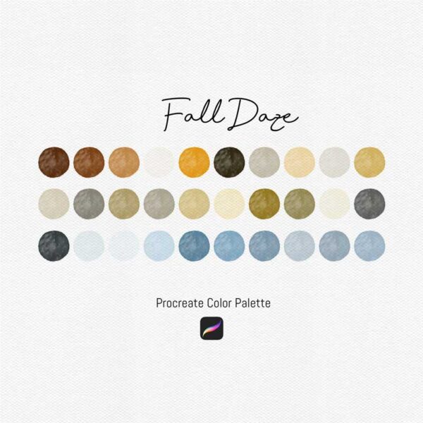 Fall Daze Color Palette for Procreate and Graphic Design - Image 2