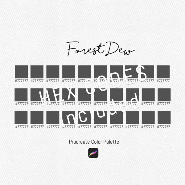 Forest Dew Color Palette for Procreate and Graphic Design - Image 3
