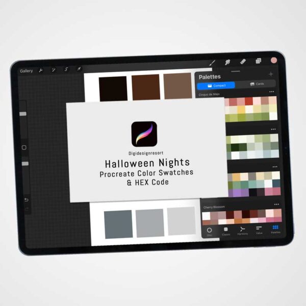 Halloween Nights Color Palette for Procreate and Graphic Design