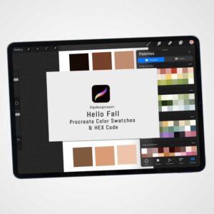 Hello Fall Color Palette for Procreate and Graphic Design
