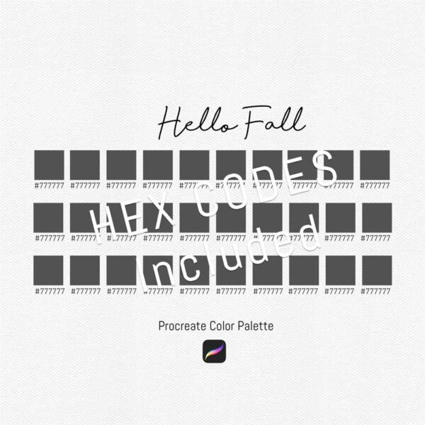 Hello Fall Color Palette for Procreate and Graphic Design - Image 3