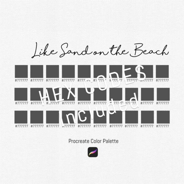 Like Sand on the Beach Color Palette for Procreate and Graphic Design - Image 3