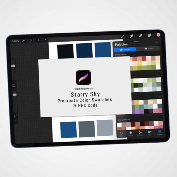 Starry Sky Color Palette for Procreate and Graphic Design