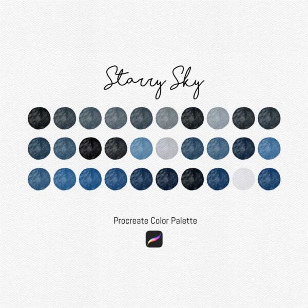 Starry Sky Color Palette for Procreate and Graphic Design - Image 2
