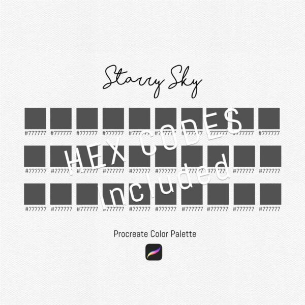 Starry Sky Color Palette for Procreate and Graphic Design - Image 3
