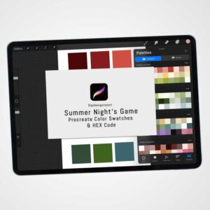 Summer Night's Game Color Palette for Procreate and Graphic Design