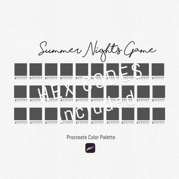 Summer Night's Game Color Palette for Procreate and Graphic Design - Image 3