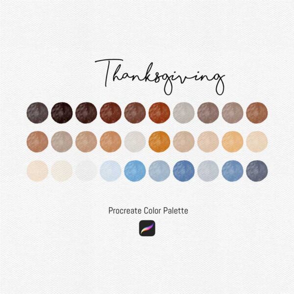 Thanksgiving Color Palette for Procreate and Graphic Design - Image 2