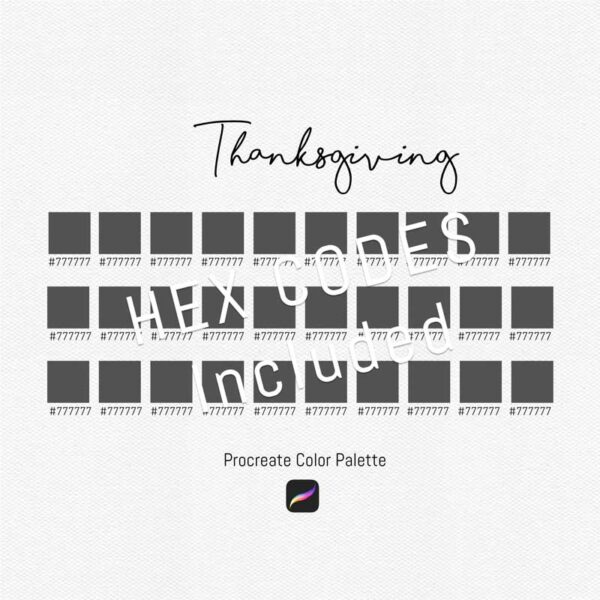 Thanksgiving Color Palette for Procreate and Graphic Design - Image 3