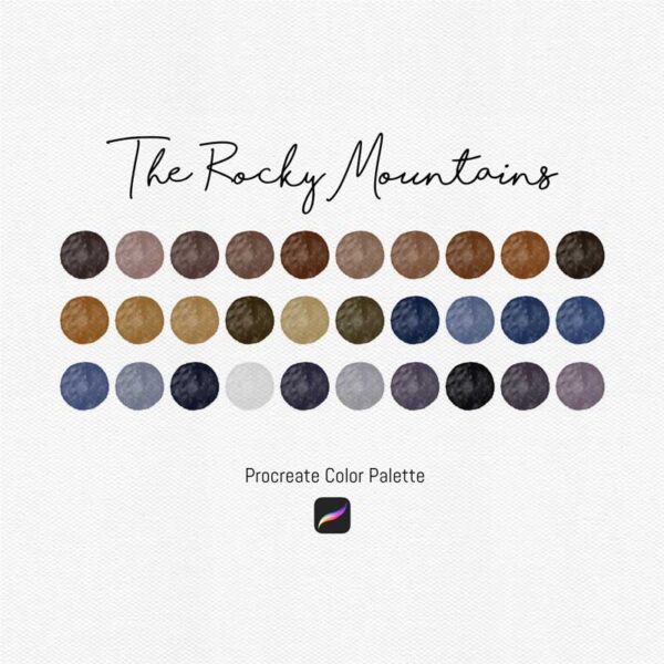 The Rocky Mountains Color Palette for Procreate and Graphic Design - Image 2