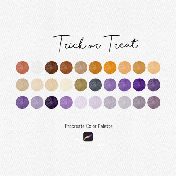 Trick or Treat Color Palette for Procreate and Graphic Design - Image 2