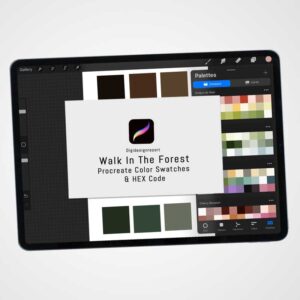 Walk in the Forest Color Palette for Procreate and Graphic Design