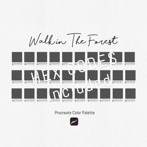 Walk in the Forest Color Palette for Procreate and Graphic Design - Image 3