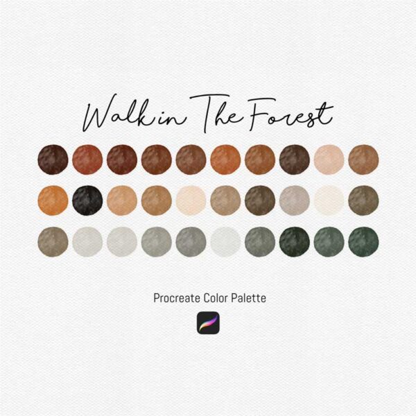 Walk in the Forest Color Palette for Procreate and Graphic Design - Image 2