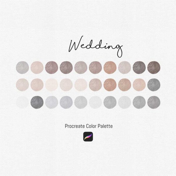 Wedding Color Palette for Procreate and Graphic Design - Image 2