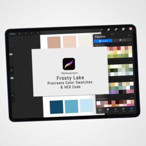 Frosty Lake Color Palette - 30 Chilling Hues for Procreate & Graphic Design Programs
