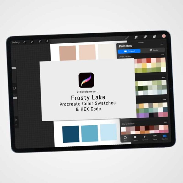 Frosty Lake Color Palette - 30 Chilling Hues for Procreate & Graphic Design Programs