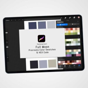 Full Moon Color Palette - 30 Mystical Hues for Procreate & Graphic Design Programs