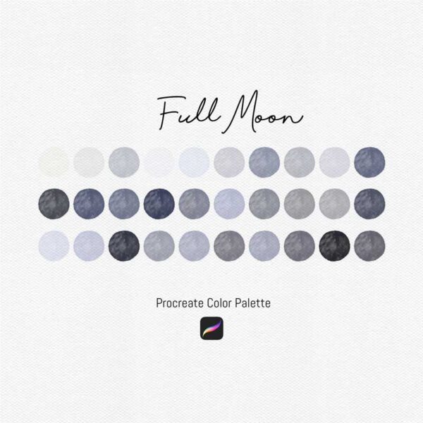 Full Moon Color Palette - 30 Mystical Hues for Procreate & Graphic Design Programs - Image 2